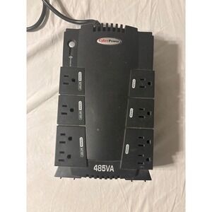 CyberPower UPS Battery Backup 485VA Black Good CP485SL 6-Outlet Surge Protector